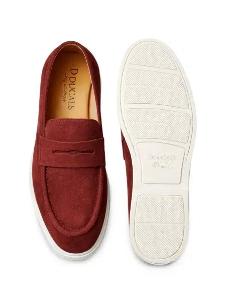 Szarvasbőr pántos loafer Doucal's piros