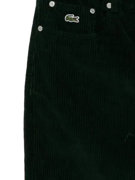 Pantaloni Lacoste cu broderie verde
