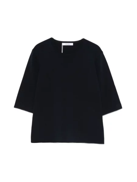 Lniany sweter Max Mara niebieski