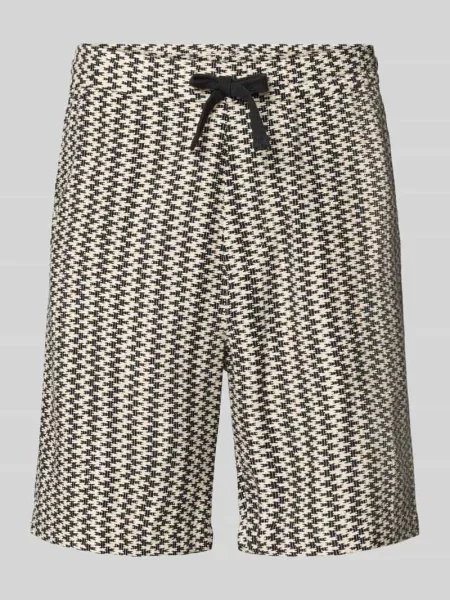 Szorty z tkaniny o kroju relaxed fit z mieszanki bawełny S.oliver Red Label czarne
