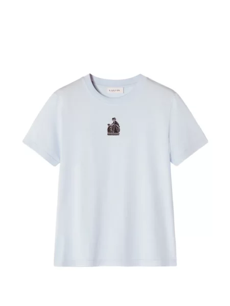 Tricou Lanvin cu decolteu rotund alb