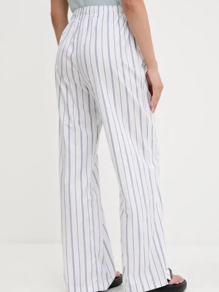 Kalhoty Abercrombie & Fitch high waist bílá