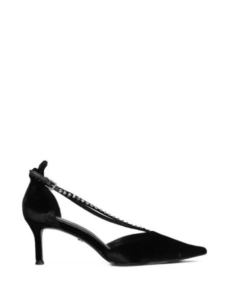 Pantofi cu toc Lola Cruz de catifea negru