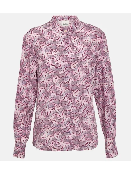 Bluză Isabel Marant de mătase cu imagine