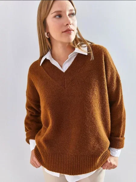 Bianco Lucci Pulover Pullover mokka