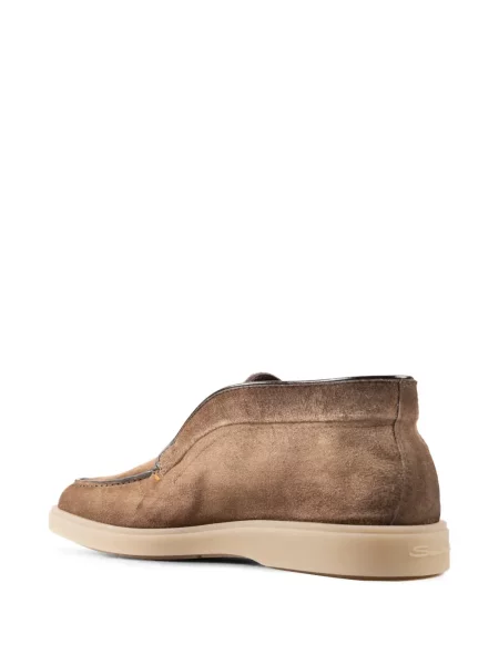 Chiloți Santoni din piele de căprioară slip-on maro