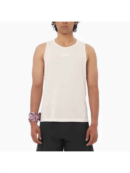 Tricou pentru bărbați Salomon Shakeout Core whisper white alb