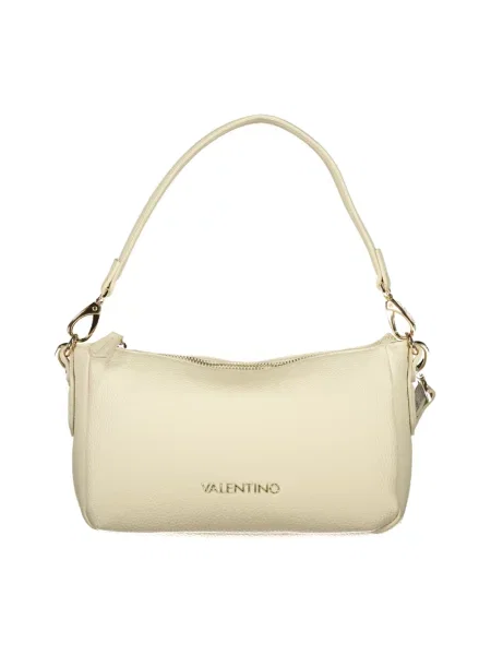 Lniana torebka Valentino Bags beżowa