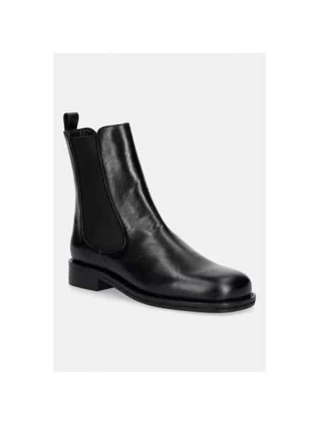 Buty do kostki Patrizia Pepe skórzane czarne