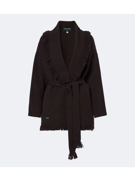 Cardigan Alanui de mătase maro