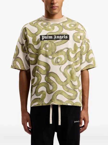 Tricou Palm Angels cu model piele de șarpe