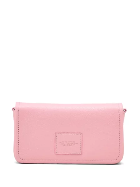 Iš natūralios odos mini odinė rankinė Marc Jacobs rožinė