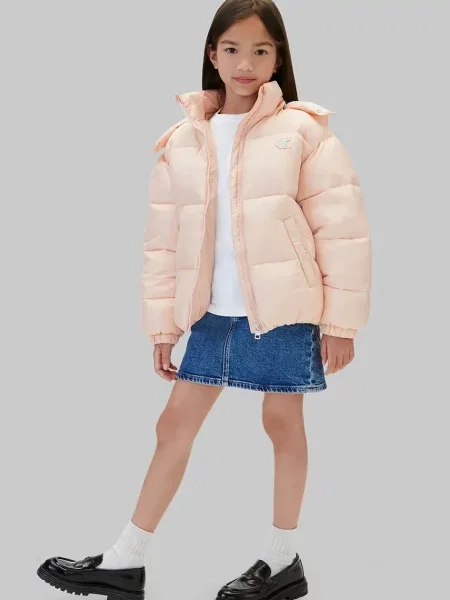 Calvin Klein Jeans капитонирано яке за деца розово