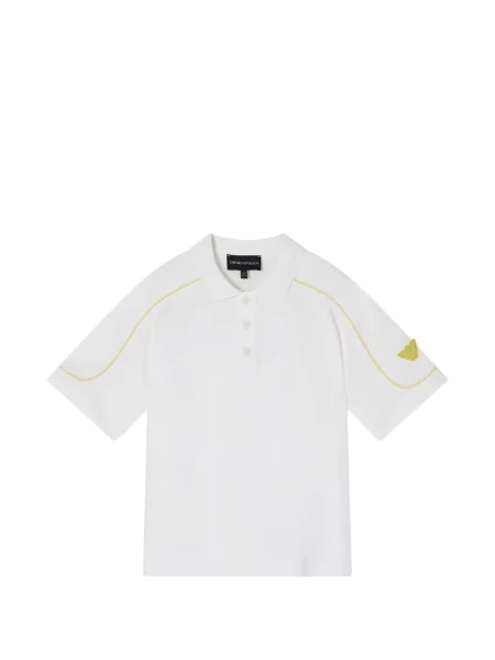 Koszulka polo dziecięca Emporio Armani biała