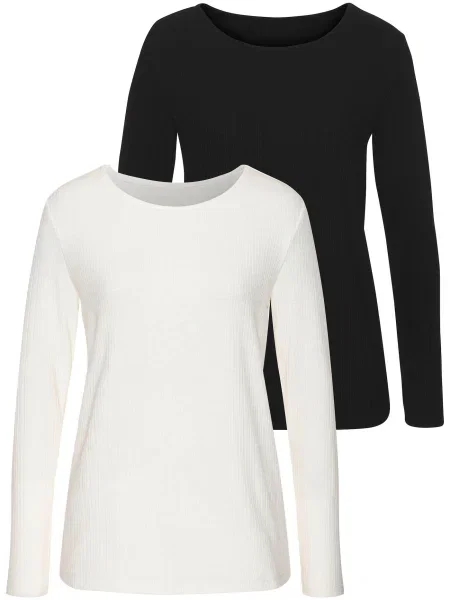 VIVANCE Tričko černá bílá