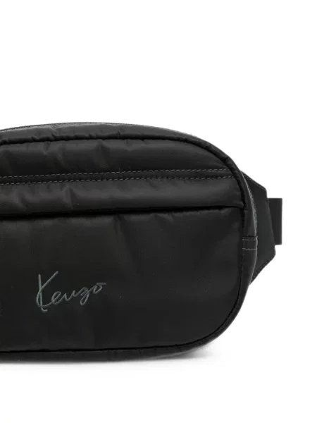 Curea Kenzo cu broderie negru