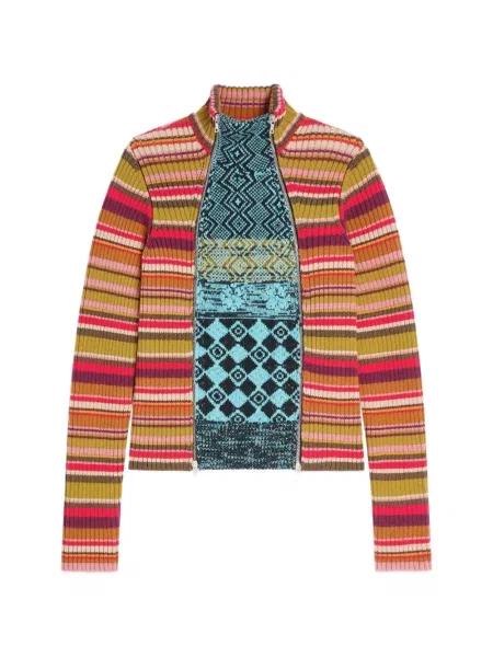 Cardigan Dries Van Noten de lână roșu