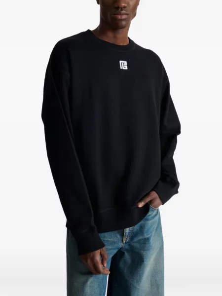 Hanorac Balmain cu broderie negru