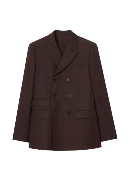 Sacou Burberry cu două rânduri de nasturi maro