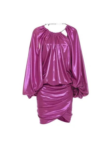 Sukienka The Attico garniturowa fioletowa