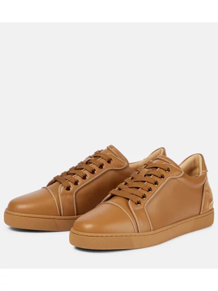 Bőr sneaker Christian Louboutin barna