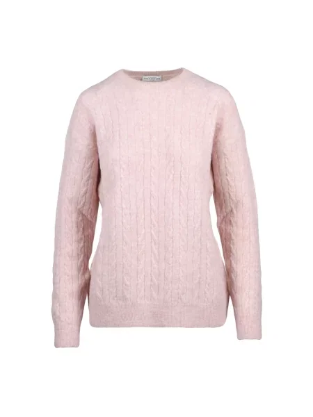 Sweter Ballantyne wełniany różowy