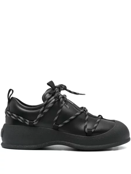 Botine Bally cu șireturi din dantelă negru