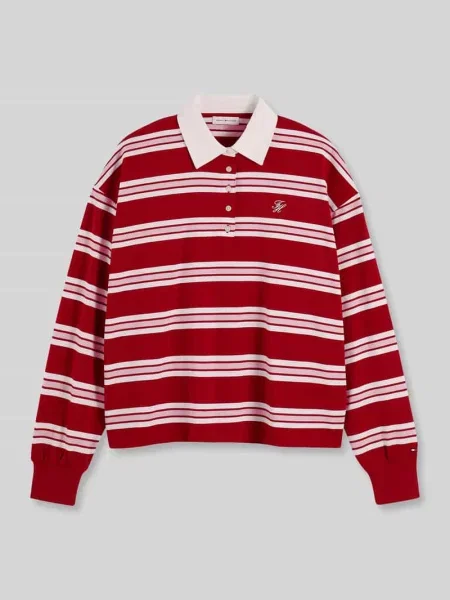 Bluzka z długim rękawem z czystej bawełny Tommy Hilfiger