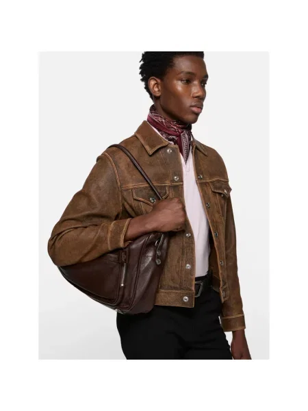 Torebka Acne Studios skórzana brązowa