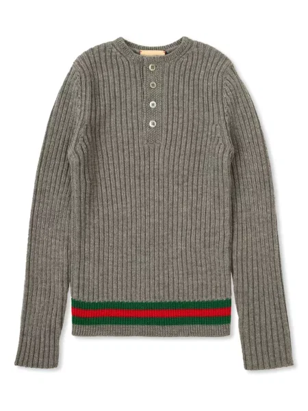 Sweter dziecięcy Gucci szary