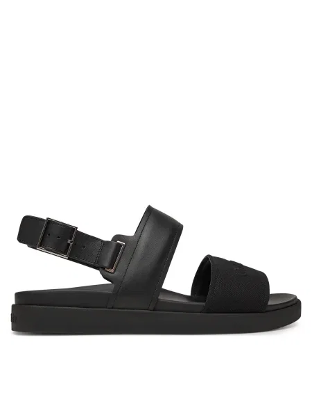 Calvin Klein szandál BACK STRAP W/ BUCKLE LOGO fekete