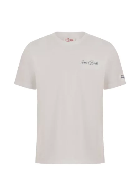 Tricou Mc2 Saint Barth cu imagine alb