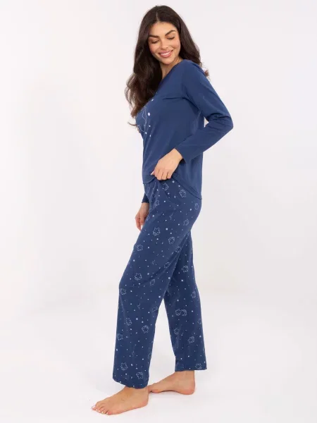 Piżama Forever Pink niebieska