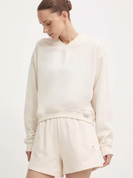 Суичър без качулка Champion бежово