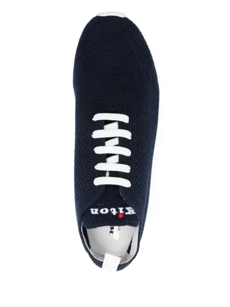Sneakerși Kiton cu șireturi din dantelă albastru
