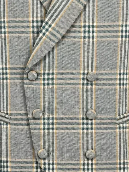 Kockás dupla soros mellény Etiem Textil S.l. szürke