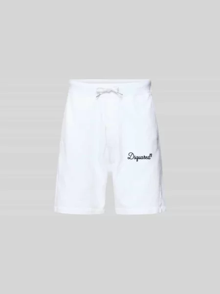 Szorty dresowe z czystej Dsquared2 białe