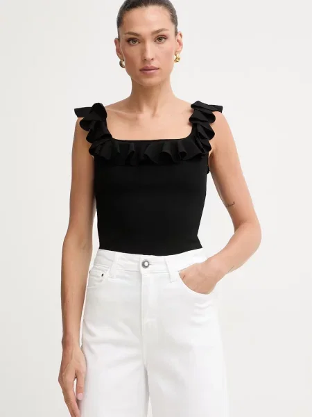 MICHAEL Michael Kors bluzka na ramiączkach czarna