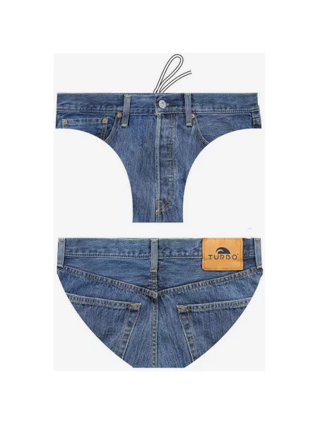 Kostium kąpielowy do piłki wodnej Turbo Jeans S niebieskie