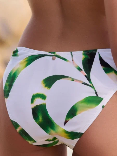 Mint Velvet Bikinové nohavičky svetložltá / zelená / jedľová biela