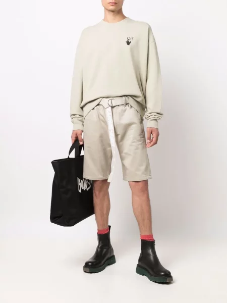 Opásaný bermudy Off-white bílé