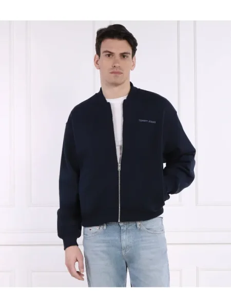 Tommy Jeans Hanorac BOMBER | Relaxed fit albastru închis