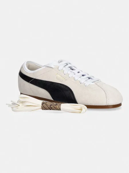 Velúr félcipő Puma bézs