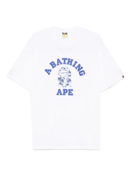 Tricou A Bathing Ape® cu imagine alb