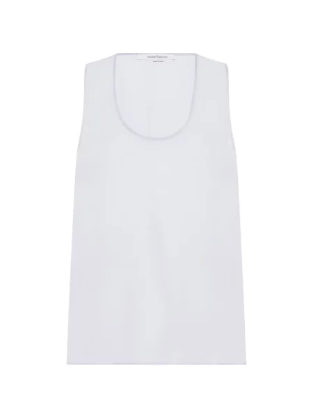 Top Another Tomorrow de mătase albastru
