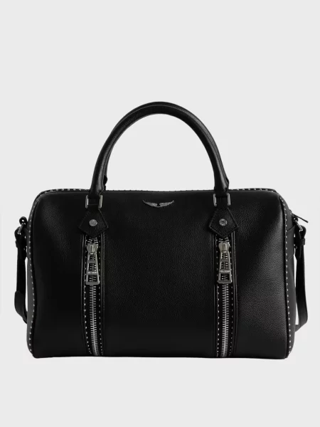 Шкіряна сумка Zadig&voltaire чорна