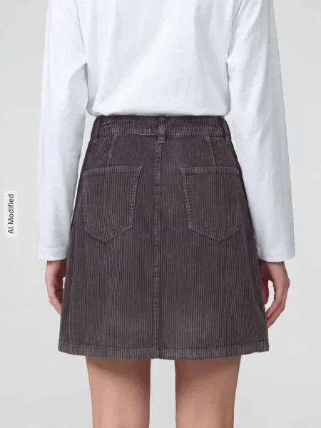 Spódnica mini z czystej bawełny o strukturze sztruksu S.oliver Red Label