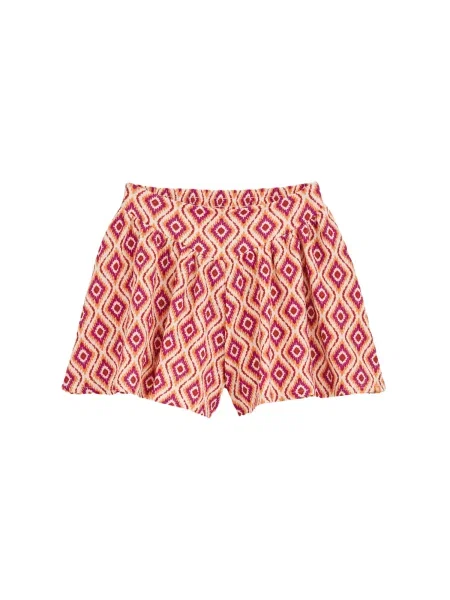 WE Fashion Pantaloni portocaliu / roșu alb
