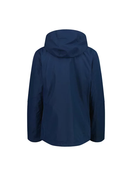 Kurtka puchowa z odpinanym kapturem dla kobiet CMP niebieska