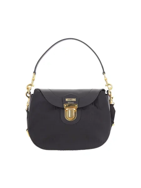 Torebka Moschino z logo czarna